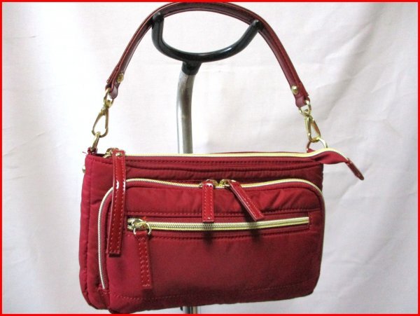 MAYAMAYA/マヤマヤ◇お財布機能付 ハンドバッグ ワイン W23cm拍卖