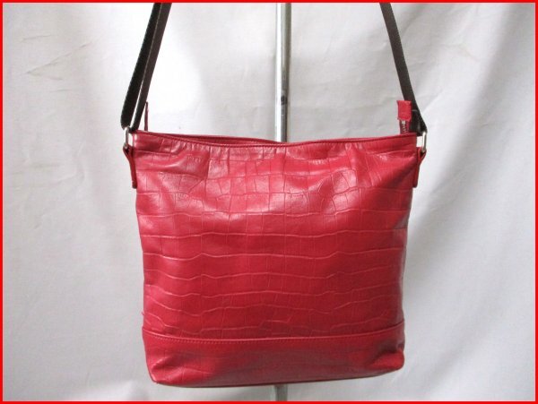 型押し風ショルダーバッグ◇RD 日本製 斜め掛け W29cm拍卖