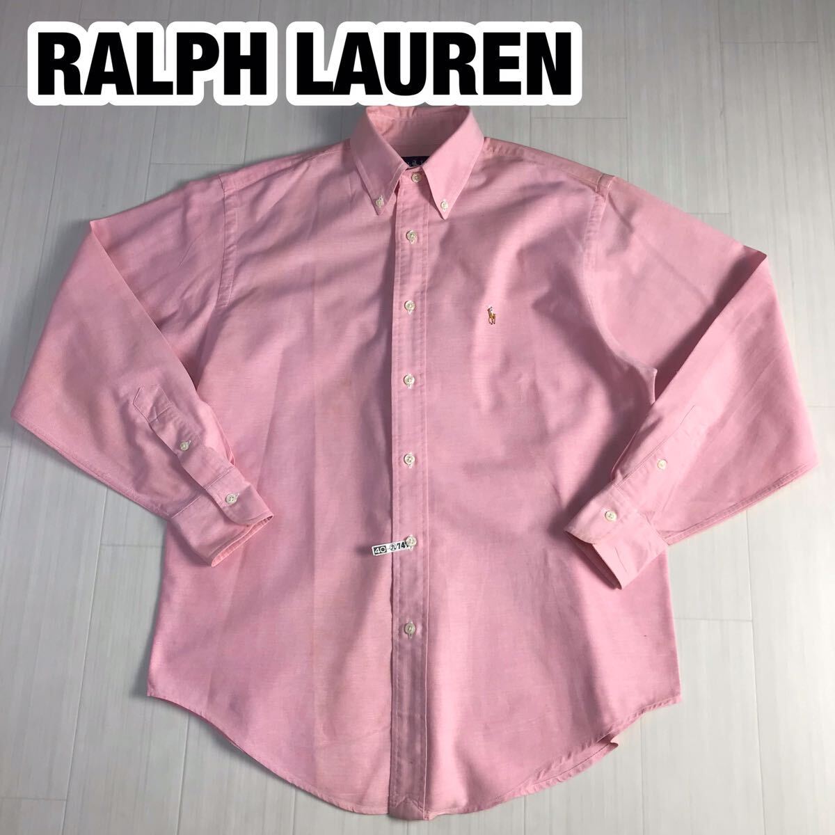 RALPH LAUREN ラルフローレン 長袖シャツ ユースサイズ 10 ピンク カラーポニー拍卖