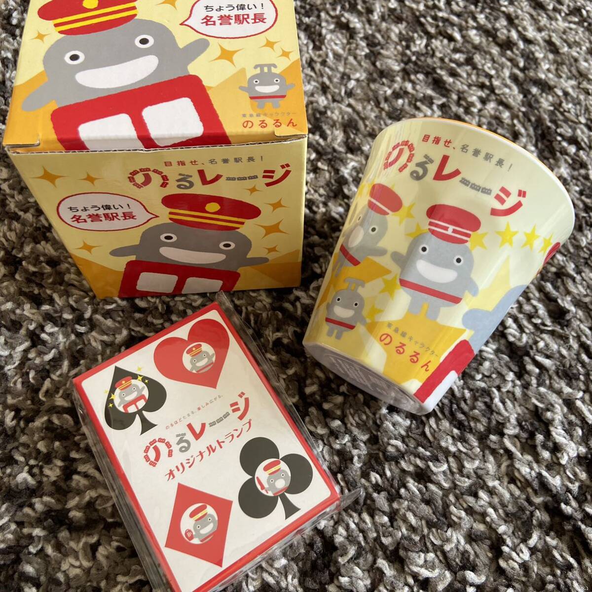 非売品 東急電鉄 のるレージ のるるん オリジナル メラミンカップ トランプ のるレージポイント景品 未使用新品・未開封拍卖
