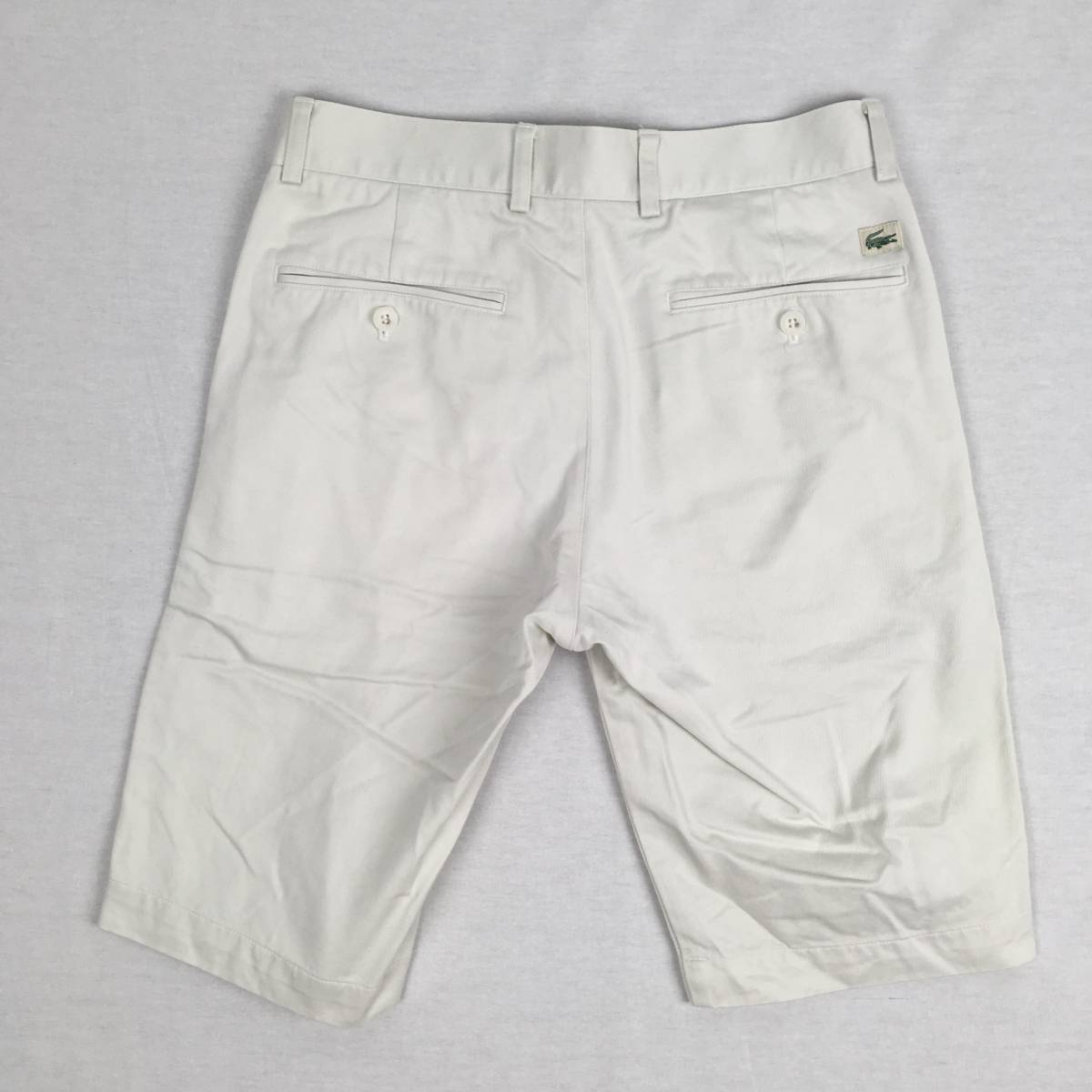 【美品】LACOSTE ラコステ FH011E ハーフパンツ ショートパンツ アイボリー サイズ73 短パン拍卖
