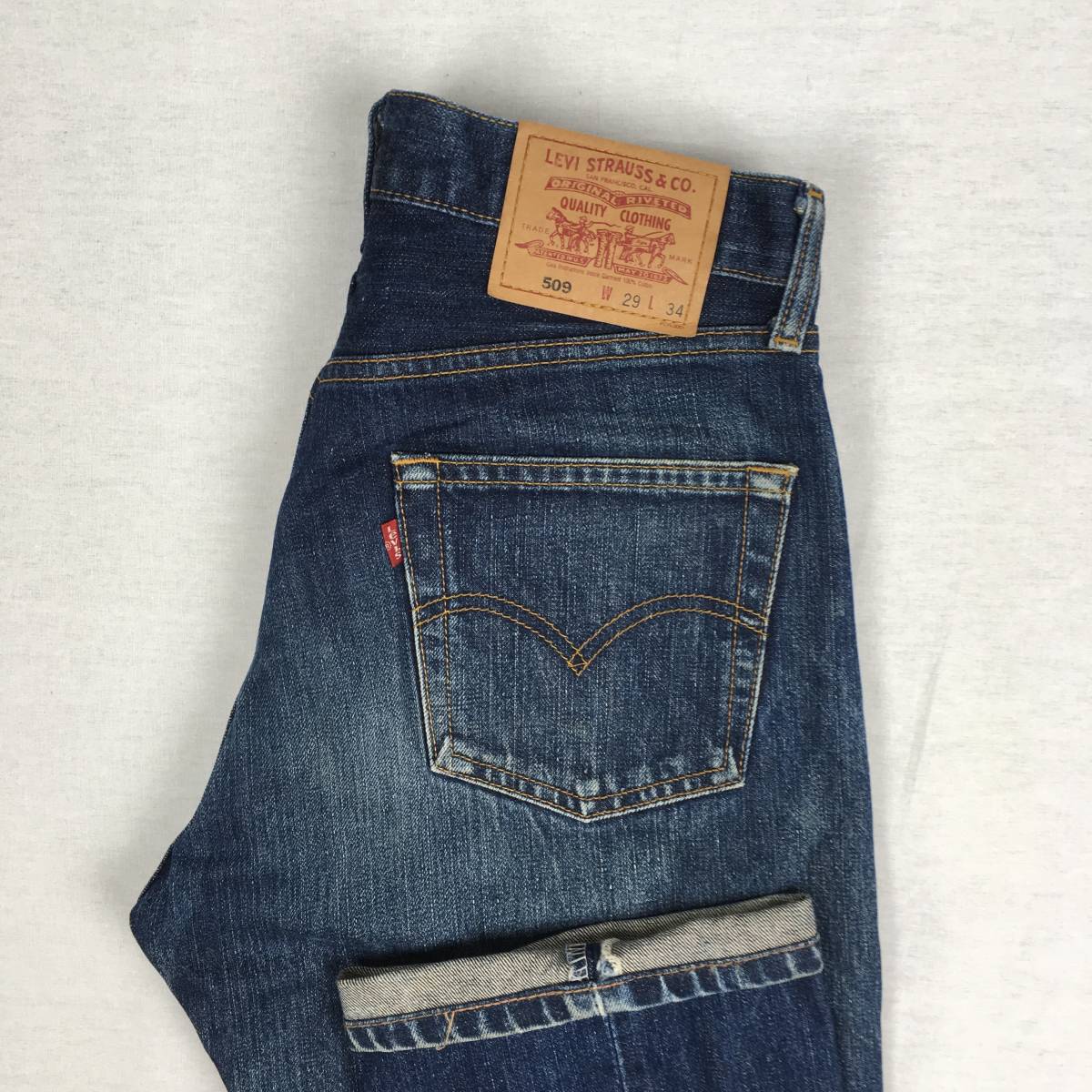 【90s】Levi's リーバイス 509-0300 98年製 デニム パンツ ジーンズ ストレート W29 L34 ボタンフライ拍卖