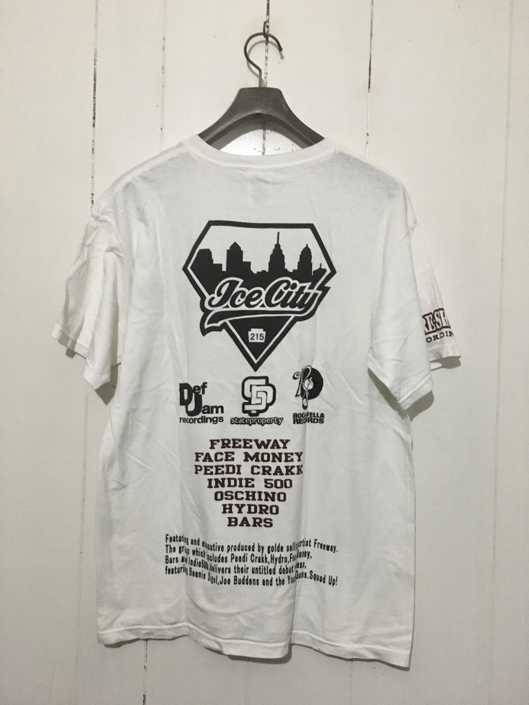 希少 90's 00's☆SURE SHOT RECORDINGS ヒップホップT 半袖Tシャツ M 白 ホワイト ICE CITY DefJam stareproperty ROC-A-FELLA 拍卖