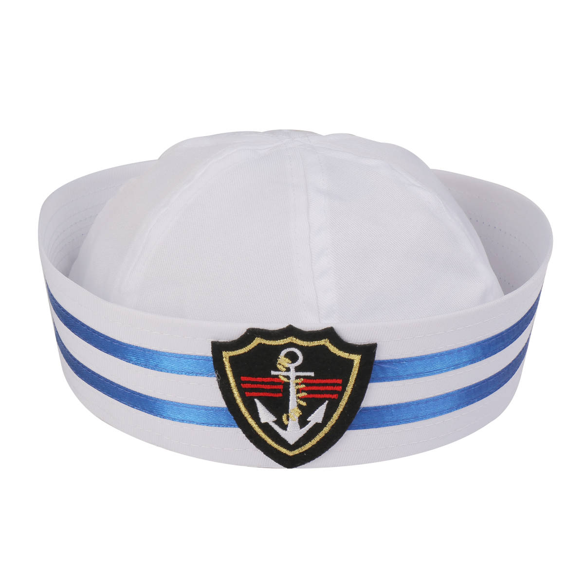 送料無料 男女共用 セーラー帽 (サイズ 56-58cm) 水兵帽 ポパイハット コスチューム 仮装 パーティー コスプレ 小道具 Q05拍卖