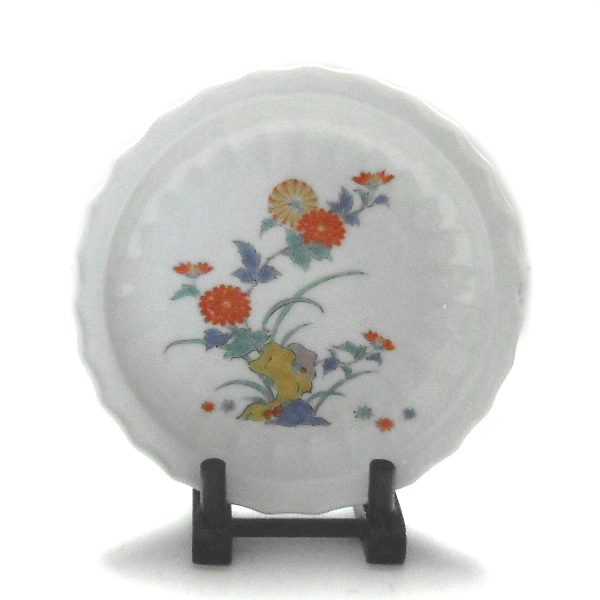 有田焼 哲山 小皿 飾皿 花文様拍卖