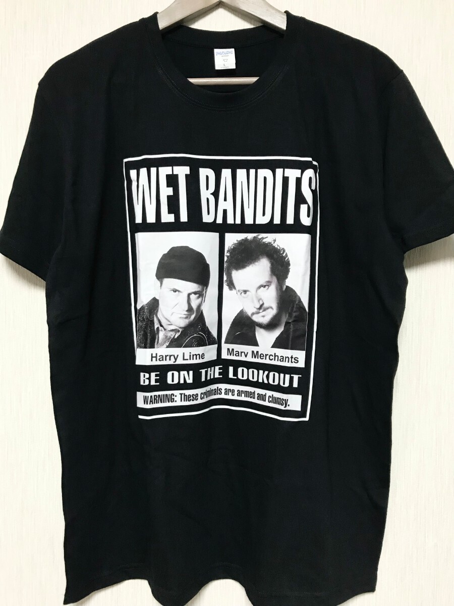 Home Alone Tシャツ ホームアローン ブラック 泥棒 サイズL 黒 90s コメディー 洋画 マコーレーカルキン ジョー・ペシ ダニエル・スターン拍卖