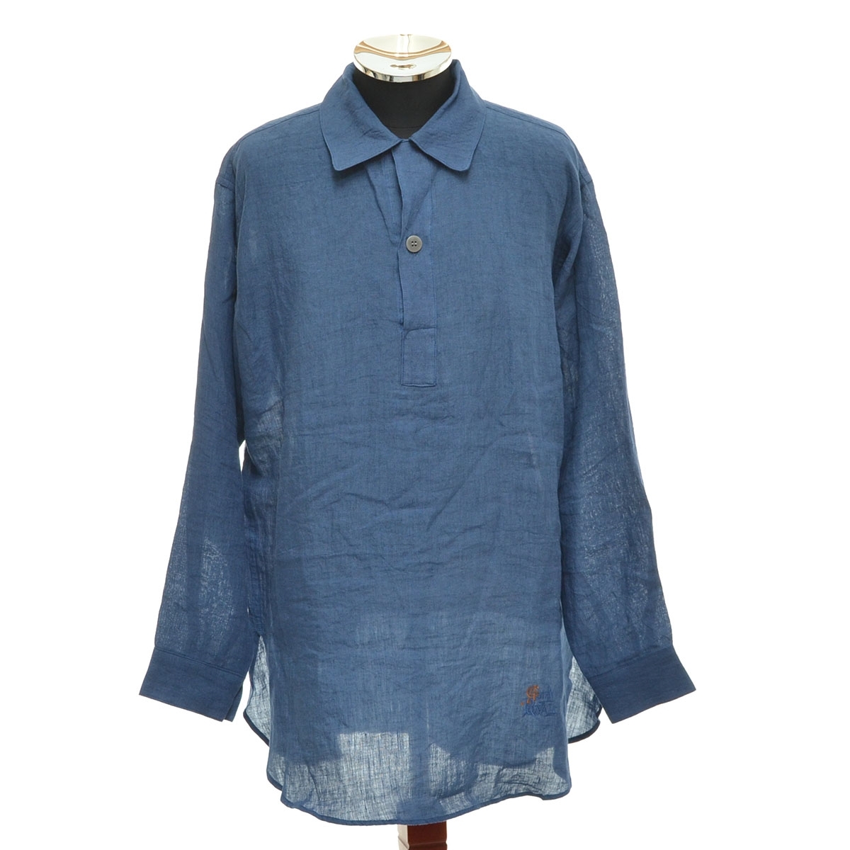 ●519421 BY GLAD HAND グラッドハンド ●リネンスキッパーシャツ 長袖 HOTEL ROYAL LS PULLOVER SHIRTS BYGH-21-SS-10 サイズM ブルー拍卖