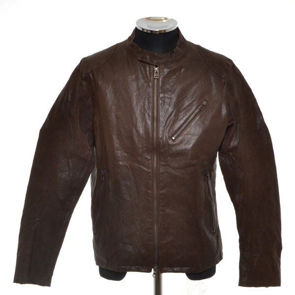 〇267128 SIMPLICITE シンプリシテェ B.C STOCK ベイクルーズ ○ゴートスキンライダースジャケット 山羊革 サイズ40(L) メンズ拍卖