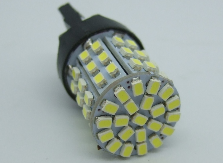<T20W13W-006> T20 ウエッジ球 64SMD LED ストップ・テール <白色・6000-8000K> S25 ダブル球(12V 21/5W)シングル球拍卖