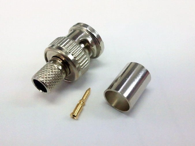 004■未使用品 BNC 圧着式コネクター S-5C-FB同軸ケーブル用 10個セット拍卖