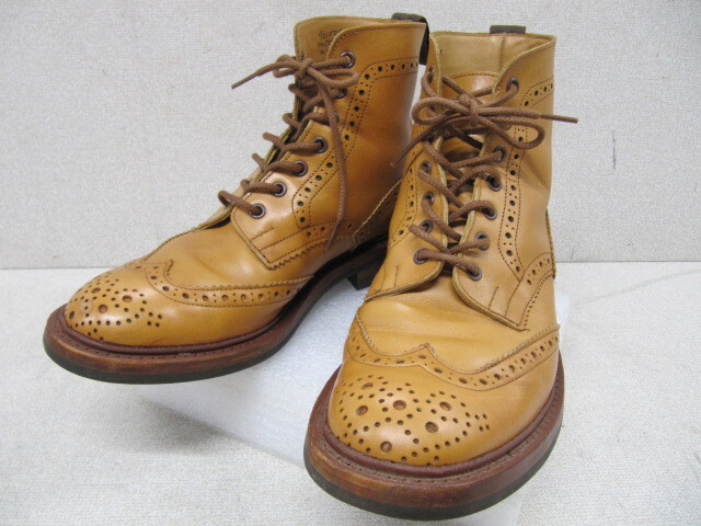 美品!TRICKERS カントリーウイングチップ n2508 (8/25.5cm)ダイナイトソール トリッカーズ拍卖