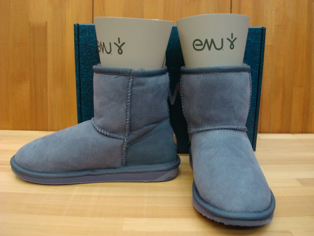 新品15日本限定EMU(エミュ)シープスキンブーツStinger Mini 25cm Chambray USモデル拍卖
