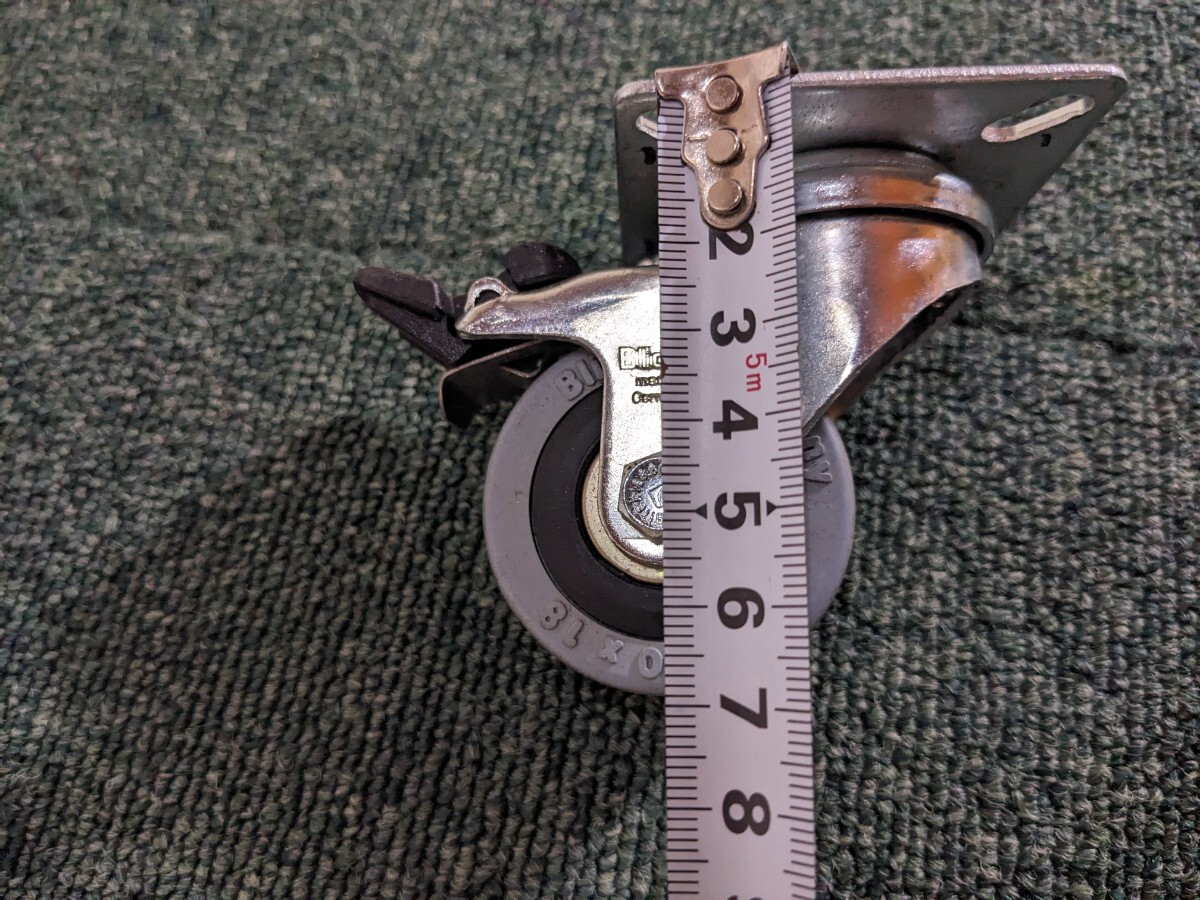 【動作良好】24個セット Blickle/ブリックル キャスター 70mm 50 x 18 台車 DIY ロック機能付き スピーカースタンド 1拍卖