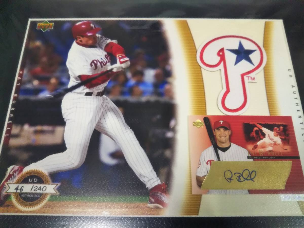 UPPERDECK 2003 UD Authentics memorabilia BASEBALL 直筆サインカード パットバレル PAT BURRELL 新品未使用拍卖