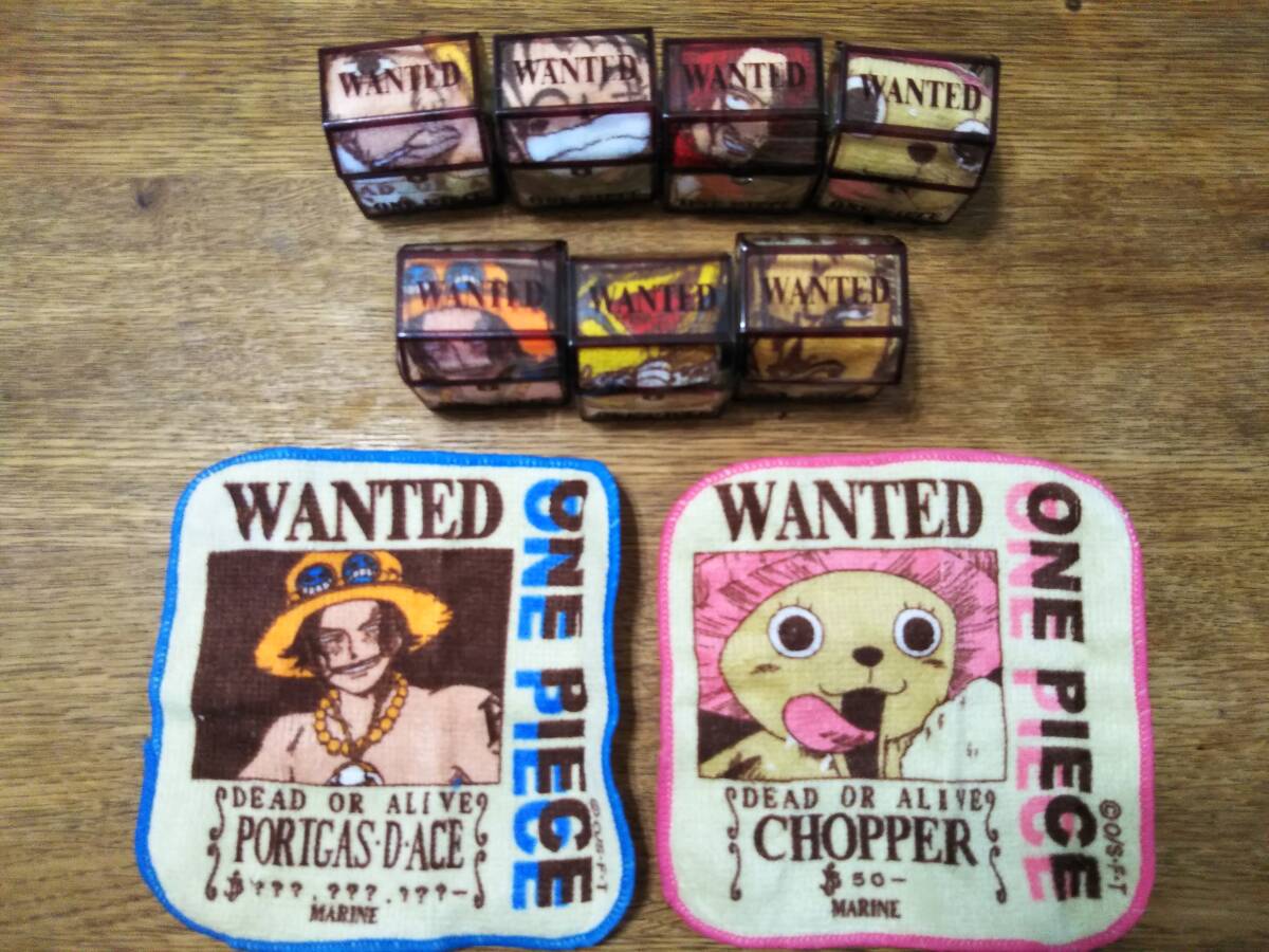 ワンピース ルフィ、エース、チョッパー、シャンクス、ソゲキング、サンジ、ゾロ、ハンカチ 7個セット 新品拍卖