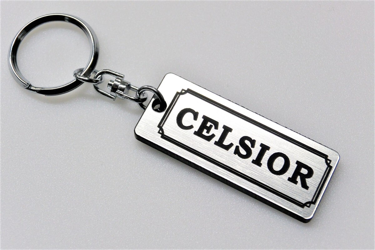 A-605-2 CELSIOR 2層アクリル製 銀黒 2重リング キーホルダー キーレス キーケース トヨタ セルシオ 10 20 30 前期 後期拍卖