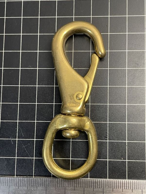 真鍮製★大ナスカン★ウォレットチェーン★キーホルダー拍卖