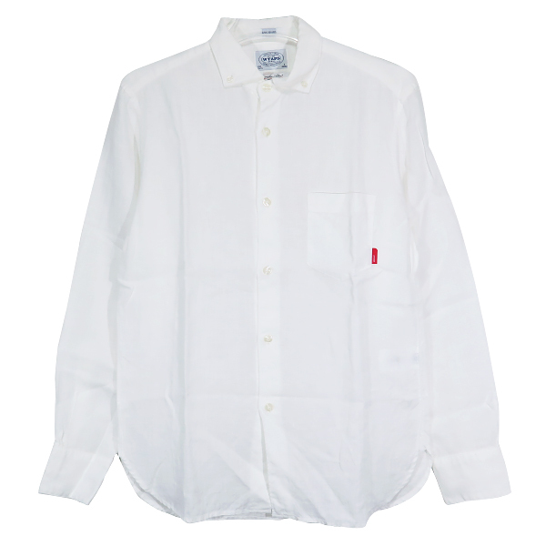 WTAPS ダブルタップス x Cotonificio Albini コトニフィーチョ 14SS PLAIN L/S/SHIRTS.LINEN.GAUZE.ALBINI ロングスリーブ シャツ Augz拍卖