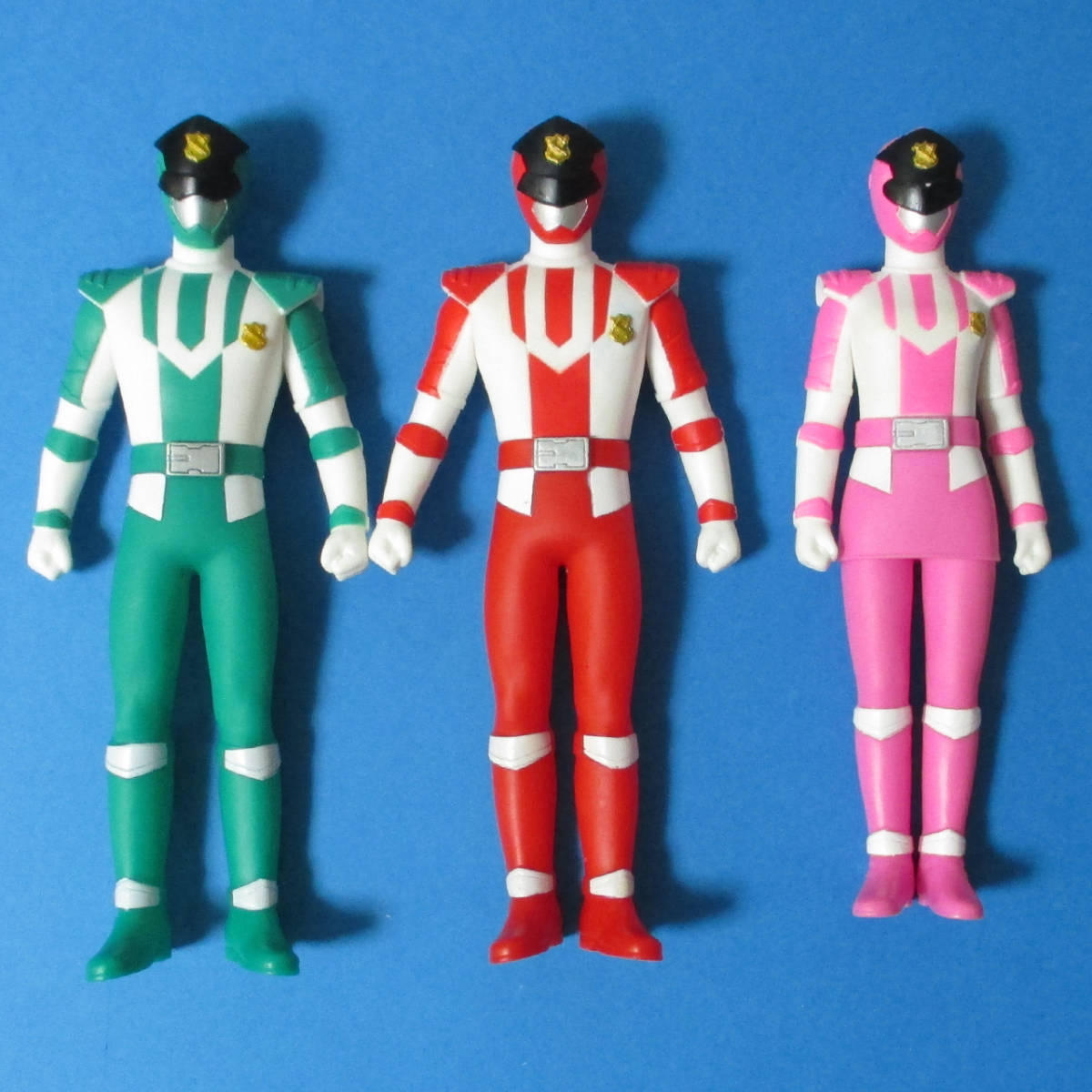 17cm ソフビ 快盗戦隊ルパンレンジャーVS警察戦隊パトレンジャー 3体セット / 戦隊ヒーローシリーズ ルパパト/ パトレン 1号 2号 3号拍卖