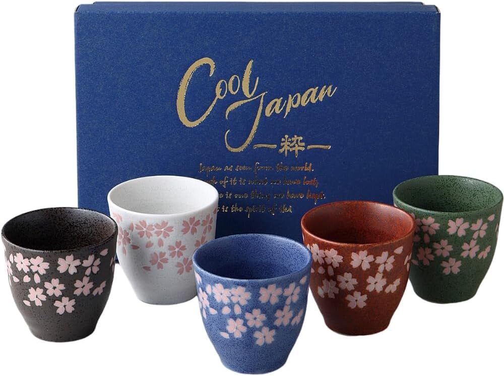 美濃焼! ☆平成桜ゆのみセット☆ 新品 V4127-3 茶道具 湯飲 湯呑 茶器 ポット やかん 土瓶 鉄瓶 ギフト拍卖