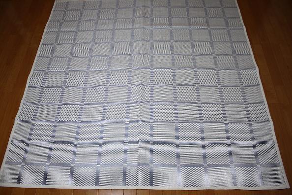 PPラグカーペット チェック 江戸間 BL 2帖 176x176 アウトドア キャンプ レトロ 昭和 お値打ち拍卖