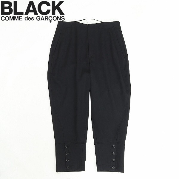 ◆BLACK COMME des GARCONS ブラック コムデギャルソン AD2010 クロップド ジョッキー パンツ 黒 ブラック M拍卖