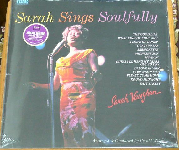 ♪SARAH VAUGHAN サラ・ヴォーン Sarah Sings Soulfully 高音質180g重量盤拍卖
