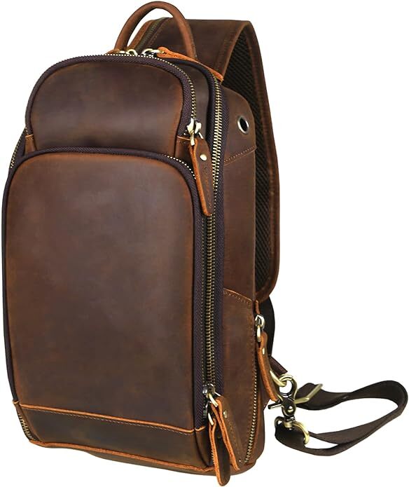 高耐久 オイルレザー 肩掛けボディバッグ 厚手オイルレザー USB充電端子 ほぼ未使用拍卖