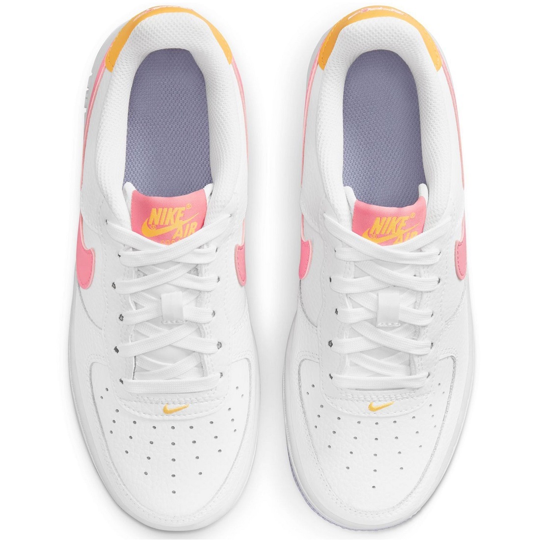 ■ナイキ エア フォース 1 GS ホワイト/コーラルチョーク/レーザーオレンジ 新品 24.5cm US6.5Y NIKE AIR FORCE 1 (GS) DV7762-100拍卖