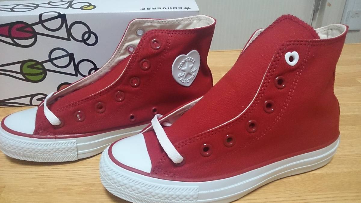 ☆24.0cm【送料無料】オールスター*HEARTPATCH HI*レッド/ホワイト*新品拍卖