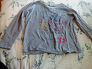 【20-32】中古★長袖Tシャツ★カットソー★130cm★スカルノ柄★◆拍卖