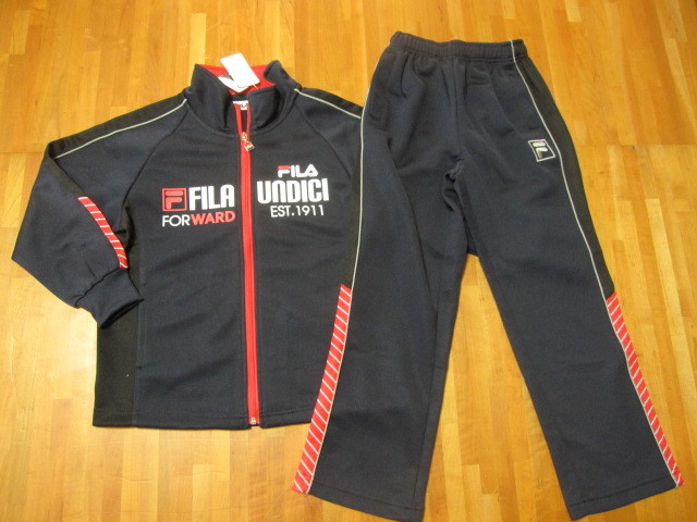 *新品*150*FILA*ジャージ上下Set*ネイビー×レッド*フィラ*紺*拍卖