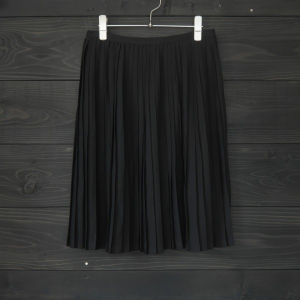 ★70's★KORET OF CALIFORNIA★レーヨンプリーツスカート★USA製★美品★ブラック★Lサイズ相当拍卖