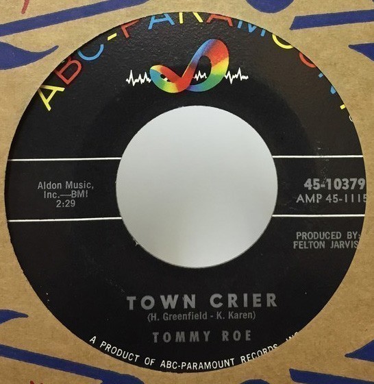 TOMMY ROE/TOWN CRIER シングルレコード拍卖