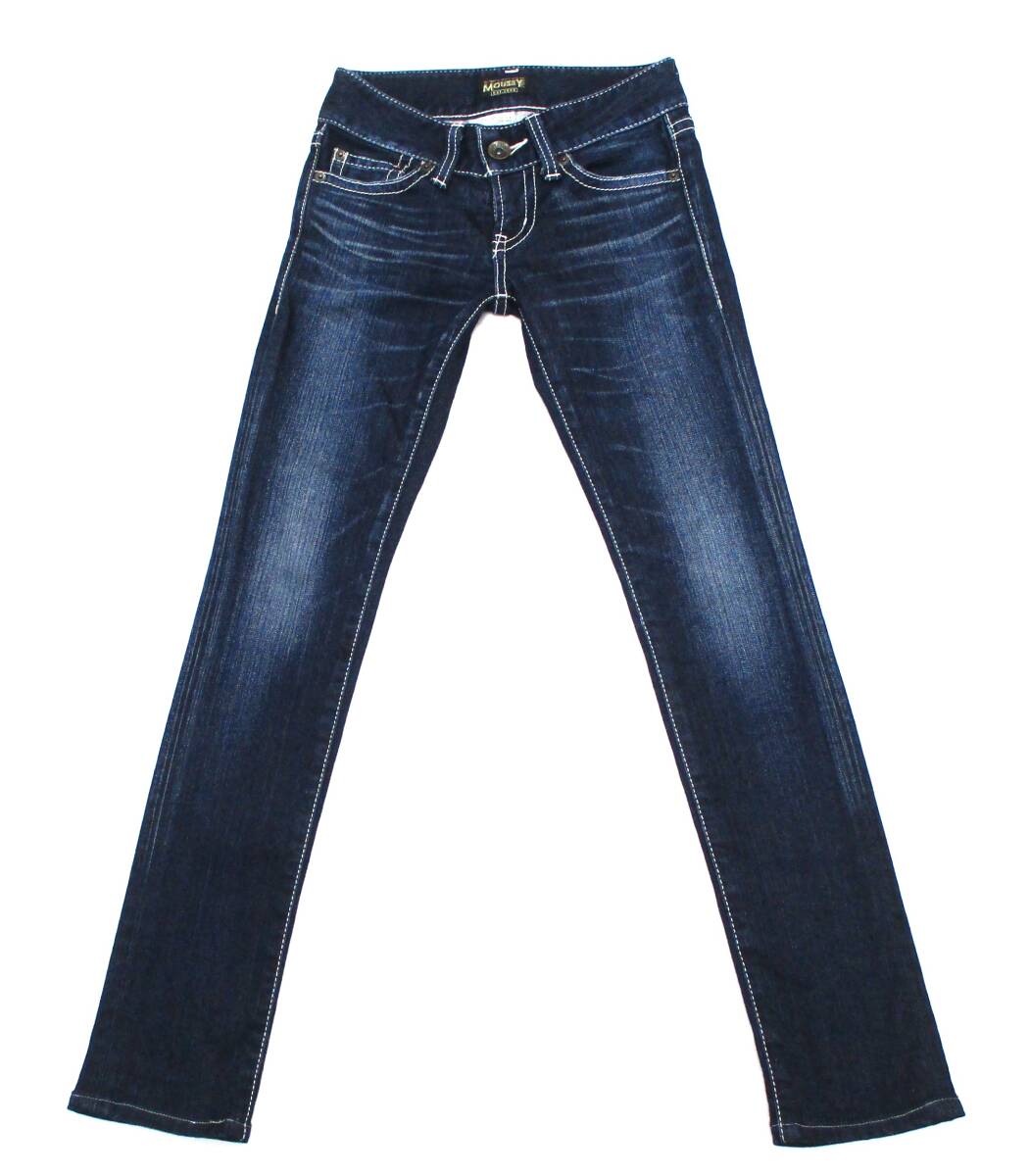 (中古)日本製 moussy パウダースキニーデニム W23拍卖