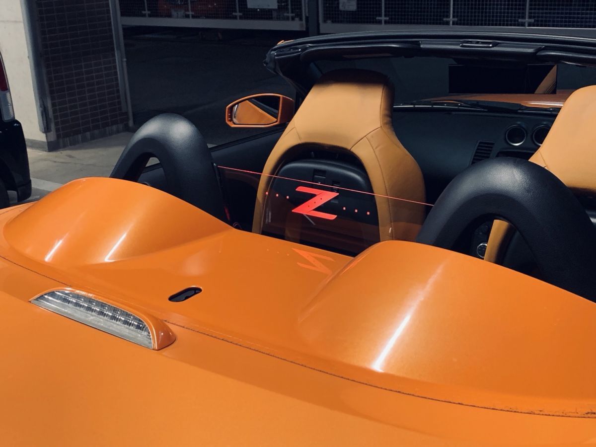 ValkyRie Style フェアレディZ Z33 ロードスター HZ33 専用 ウィンドディフレクター …Z…文字 リモコン付きLED赤拍卖
