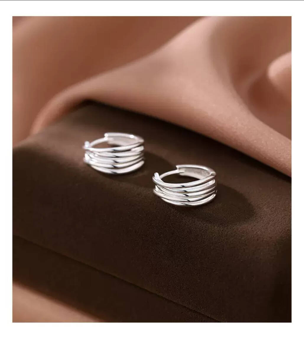 ホワイトゴールド k18コート s925 ピアス フープピアス拍卖