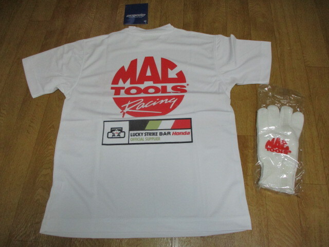 マックツール・BAR HONDA ホンダ F1 当時物 ドライTシャツSサイズ&軍手・手袋 未使用 デッドストック ジャケット・ツナギ拍卖