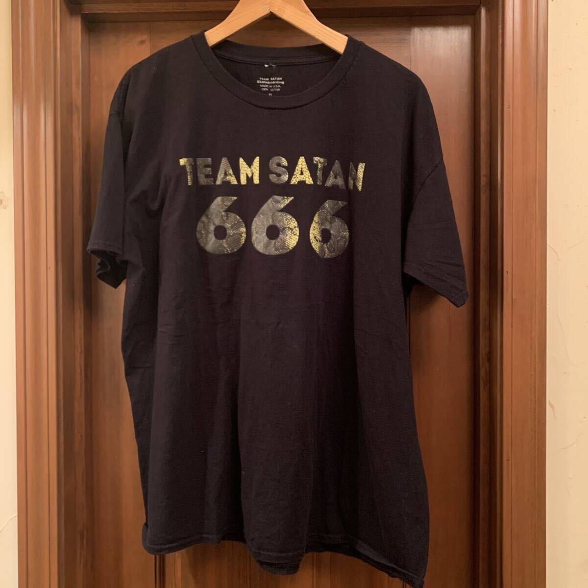 古着/TEAM SATAN/TEAM SATAN 666/TEAM SATAN Skateboarding/スケートボード/半袖/Tシャツ/サイズXL/BK/MADE IN U.S.A./詳細不明/現状渡し拍卖