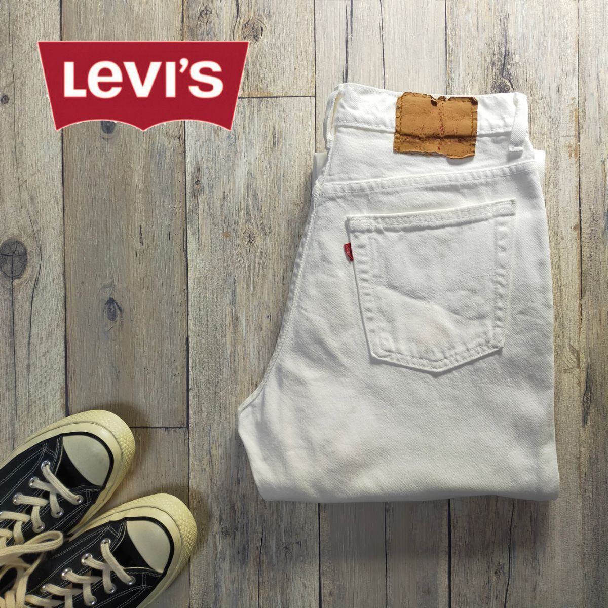 90's 94年 USA製☆Levis リーバイス☆510 ホワイト デニム W32 S1909拍卖