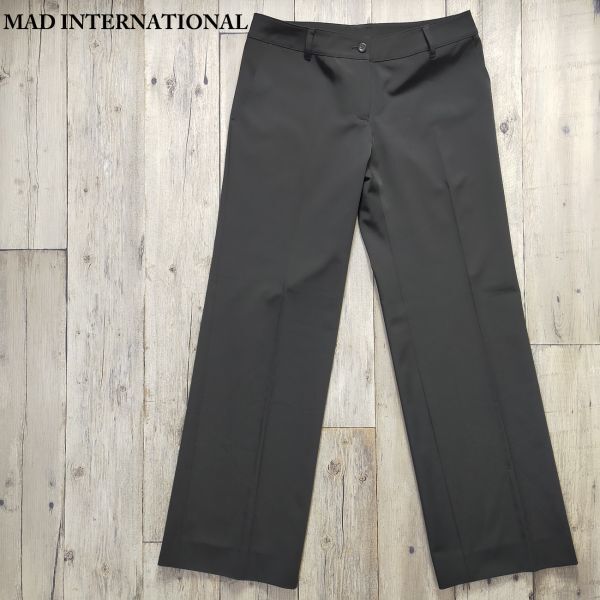 ☆MAD INTERNATIONAL マッドインターナショナル☆スラックス ブラック パンツ レディース Size(42) S1395拍卖