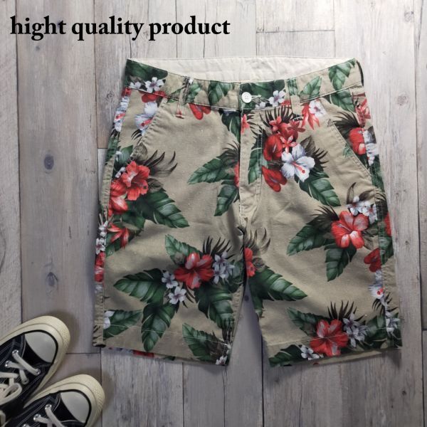 ☆hight quality product ハイクオリティプロダクト☆ボタニカル柄 ハーフパンツ ショートパンツ Size(M) S1887拍卖