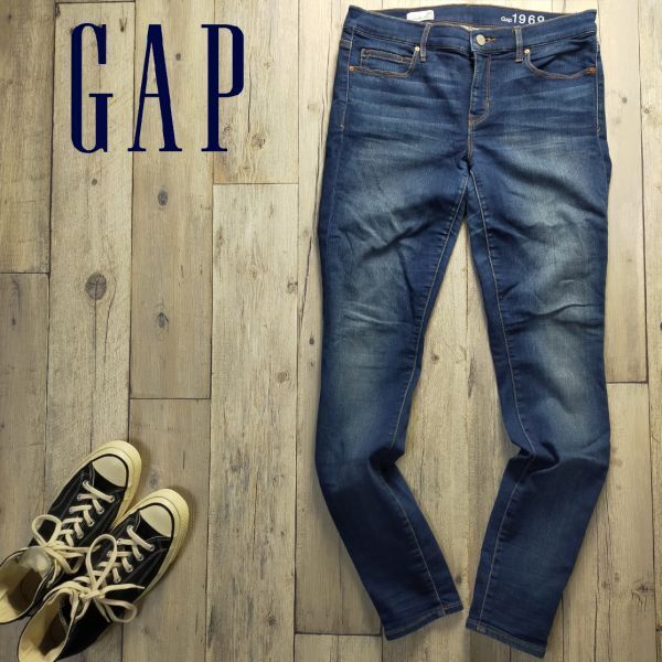 ☆GAP ギャップ☆LEGGING JEAN USED加工 ストレッチ スキニー デニム W29 S933拍卖