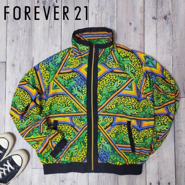 ☆FOREVER21 フォーエバー21☆ヒョウ柄 ブルゾン ジャケット Size(M) S1219拍卖