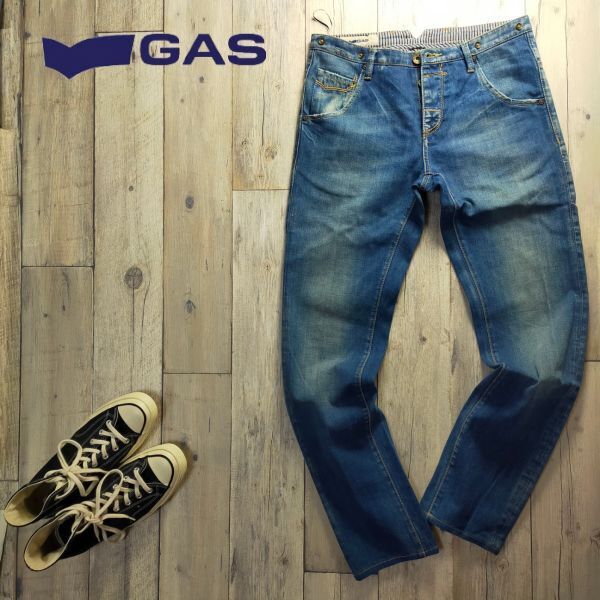 ☆GAS ガス☆USED加工 デニム パンツ W29 S436拍卖