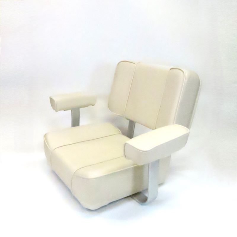 【新品】キャプテン・チェアー アームレスト付 ホワイト ボートシート ボート用椅子 スプリングフィールド社拍卖