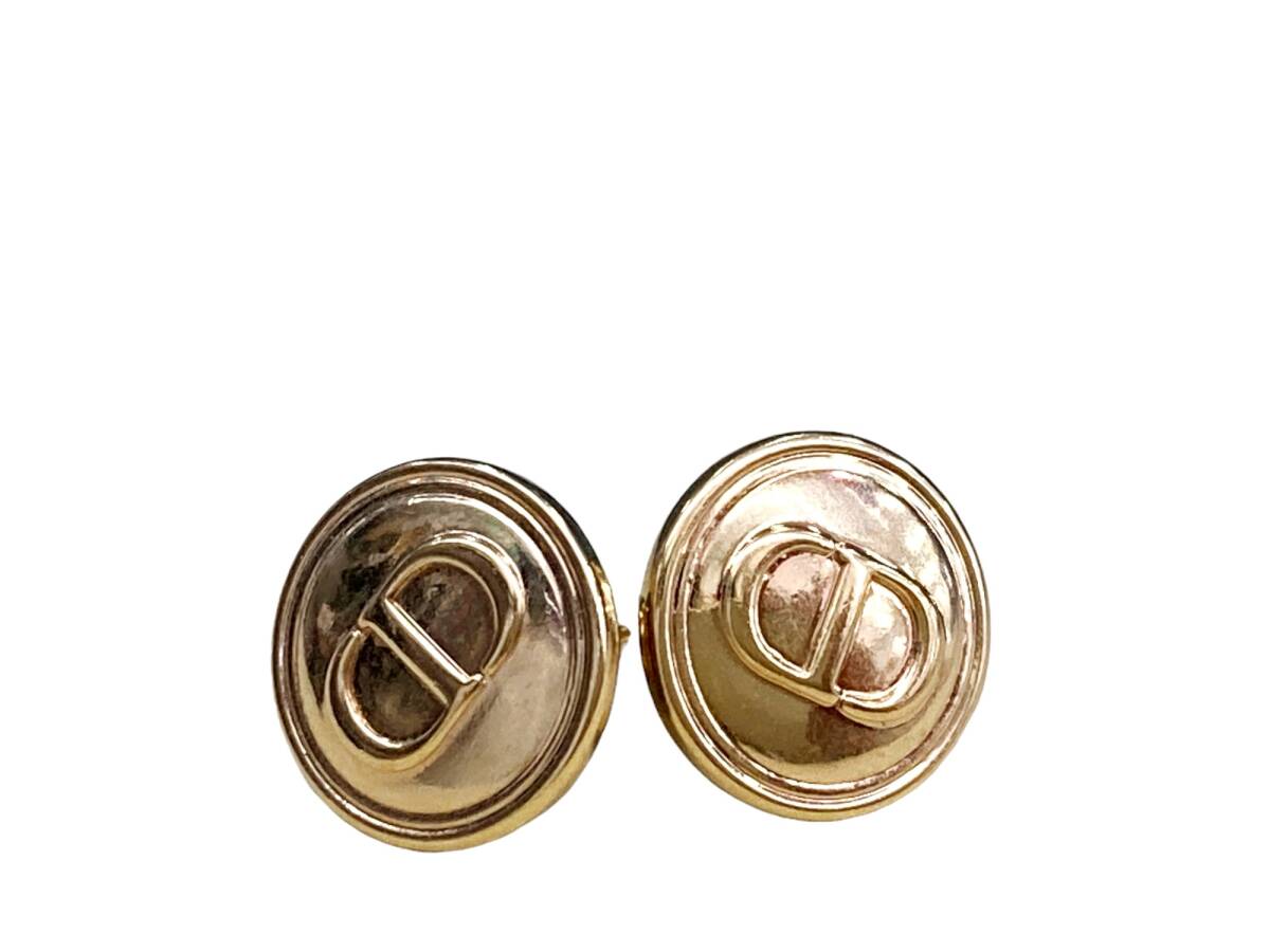 Christian Dior (クリスチャンディオール) CDロゴ サークル ピアス アクセサリー ジュエリー ゴールド レディース/028拍卖