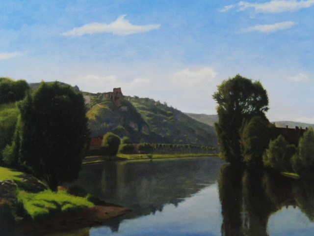 古田帯川、『レ・ザンドリのセーヌ』、希少画集より、状態良好、新品木製額・額装付、送料込み、洋画、choco/5拍卖