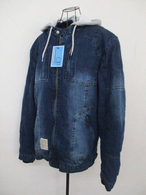 【新品・タグ付き!】★Ocean Pacific/オーシャンパシフィック★デニムウィンタージャケット OPVA-1903W ネイビー LL拍卖