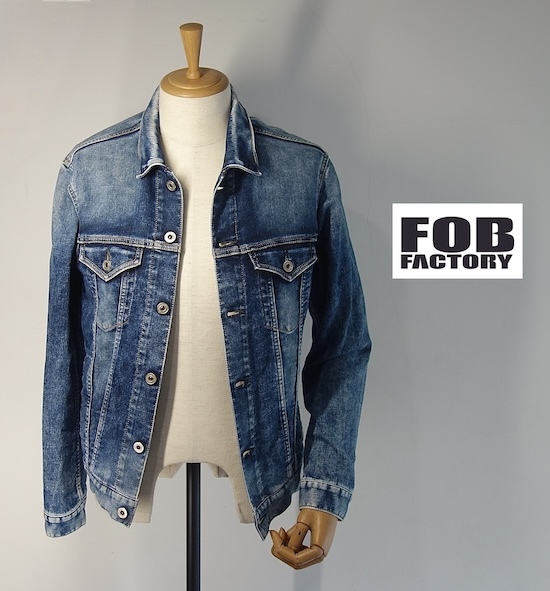 TK 新品近 フォブファクトリー FOB FACTORY スウェットデニムジャケット Gジャン 36 M拍卖